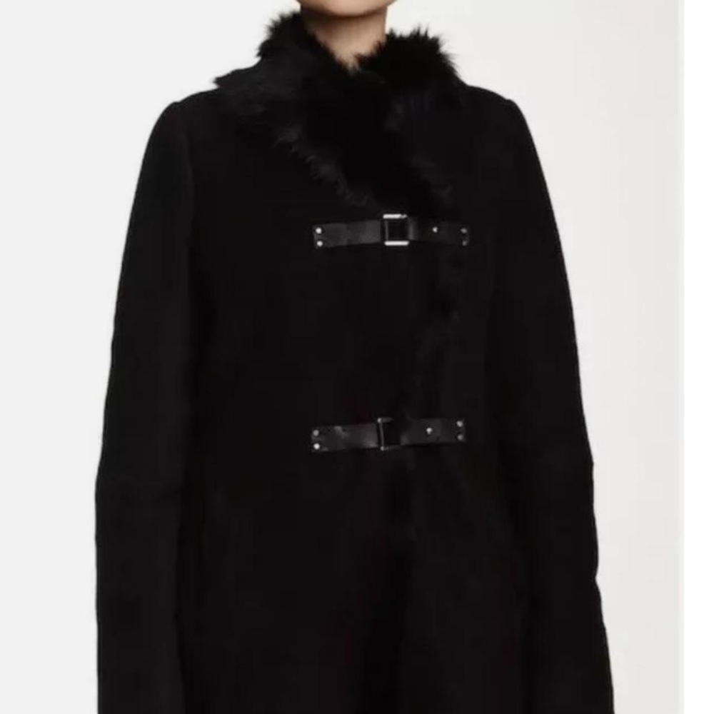 Andrew Mark x Richard Chai designer collaboration Spanish Toscana shearling coat - Picture 2 of 14